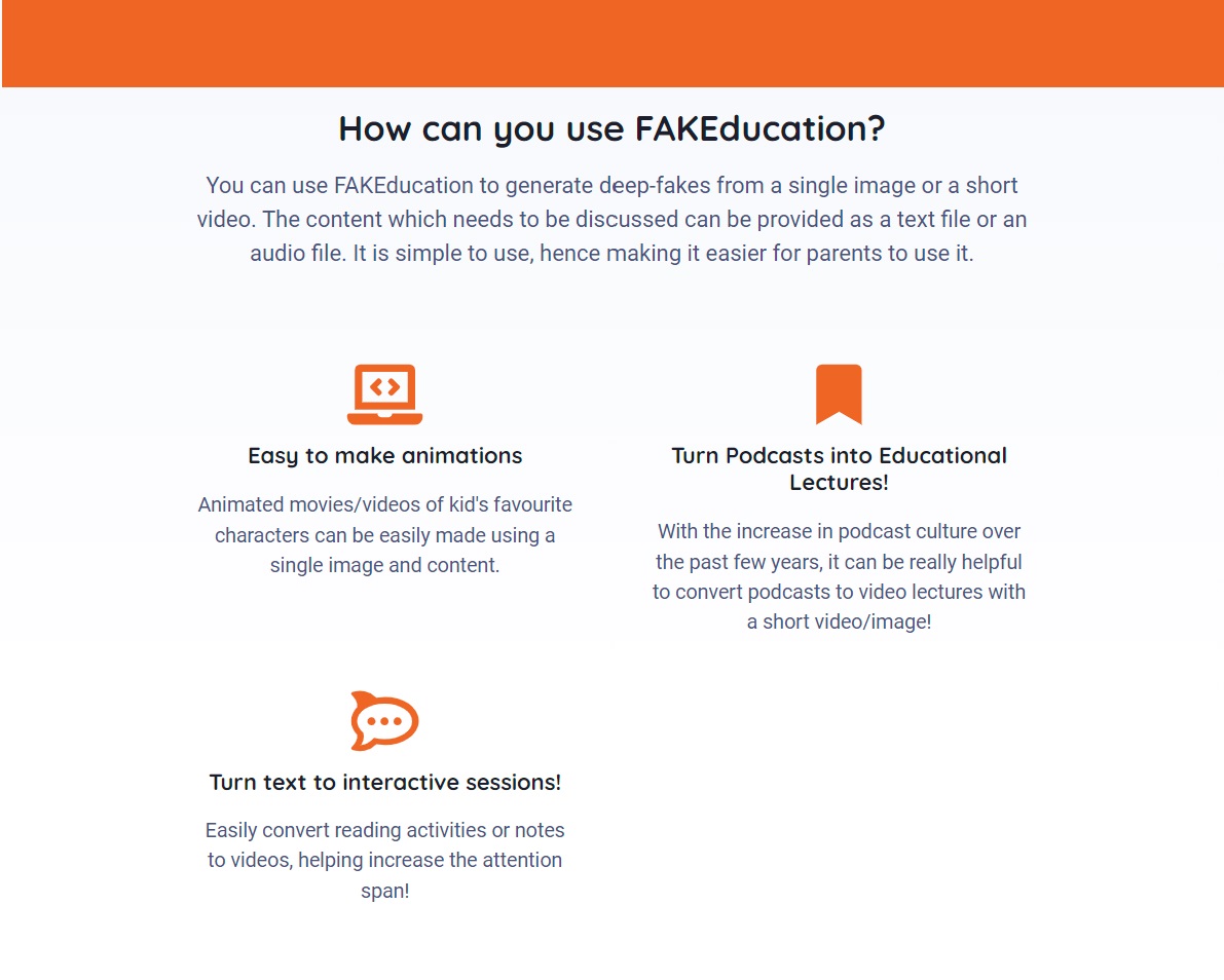 FAKEducation -  A Deep Fake approach to Education